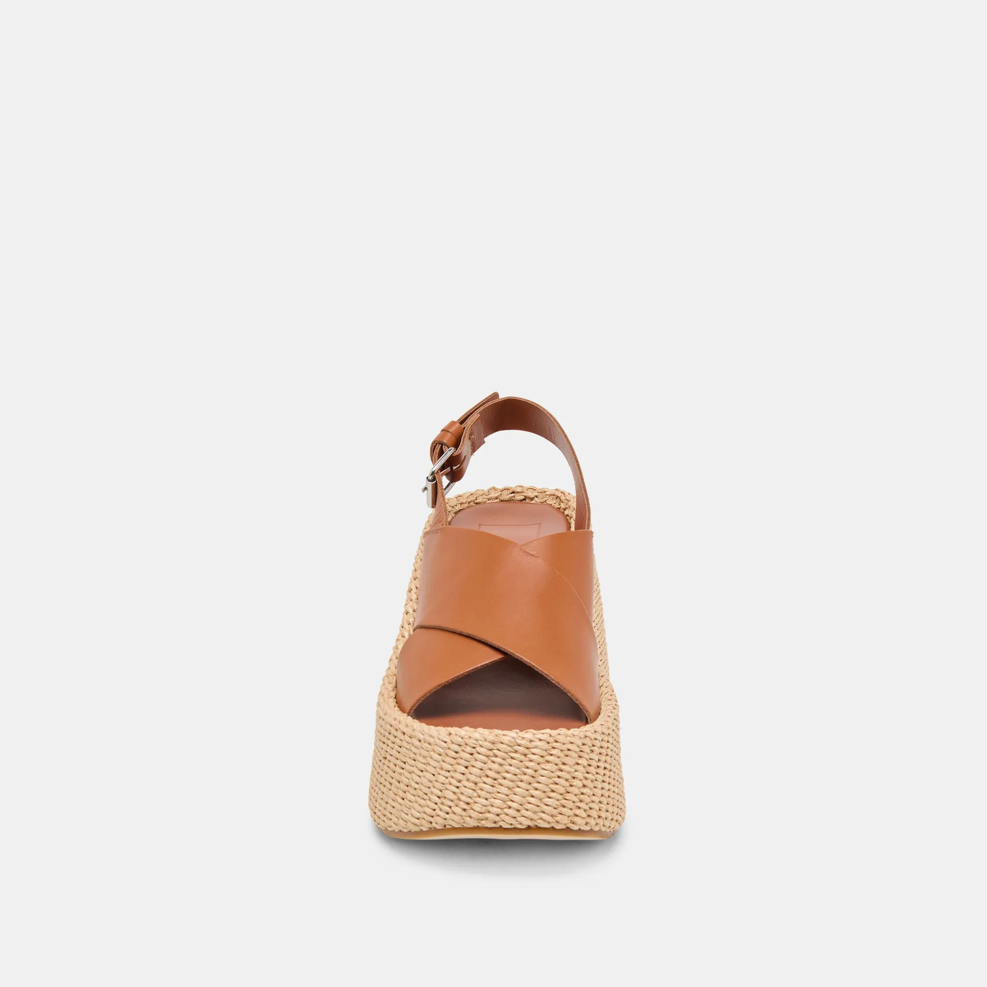 SKYLAR WEDGES BROWN LEATHER
