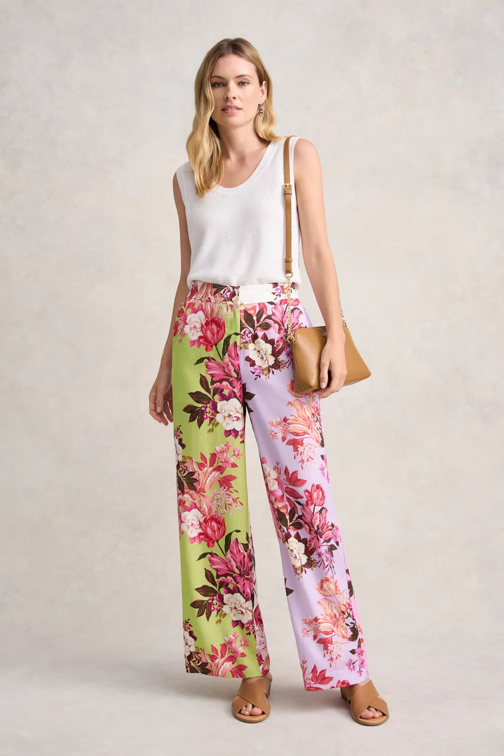 Spliced Floral Soft Pant - Spliced Floral