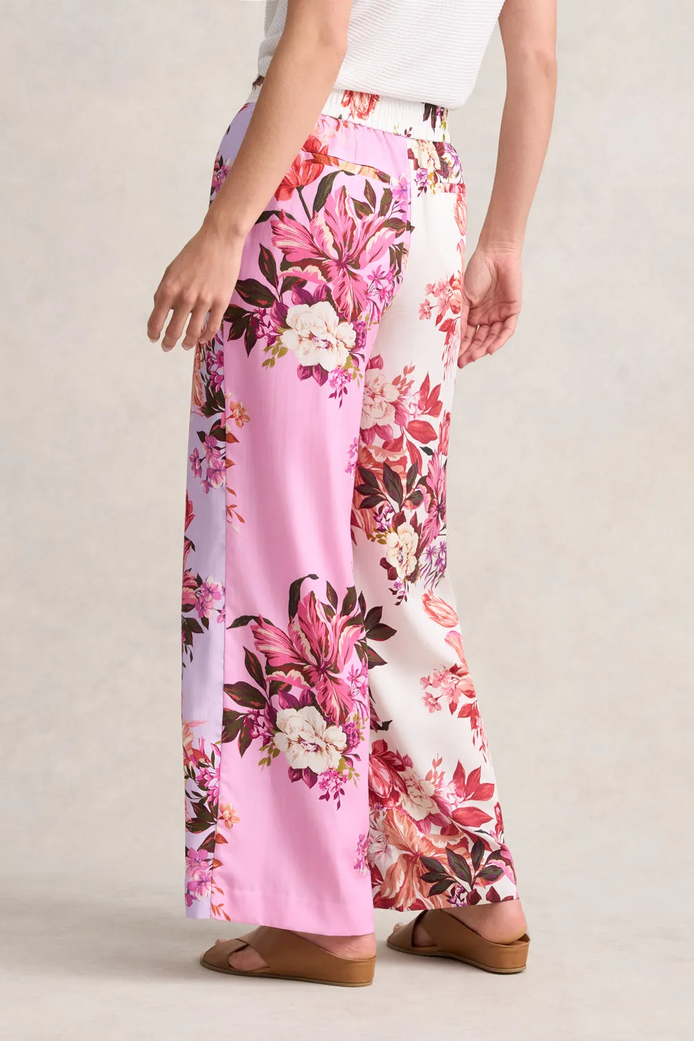 Spliced Floral Soft Pant - Spliced Floral