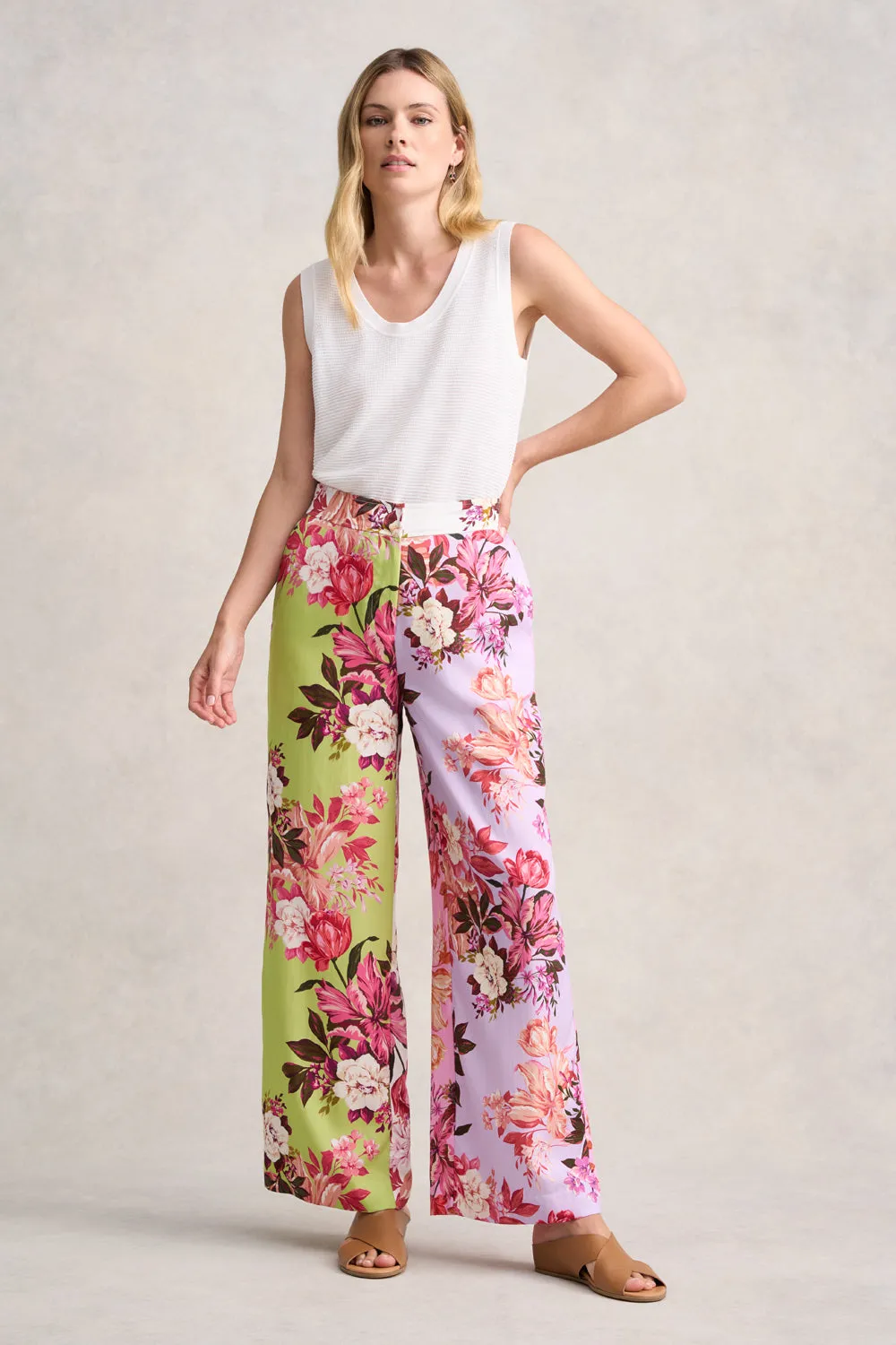 Spliced Floral Soft Pant - Spliced Floral