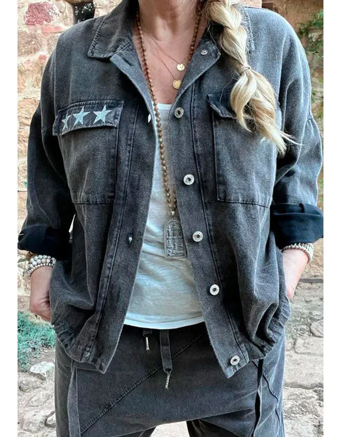Stardust Denim Jacket Grey