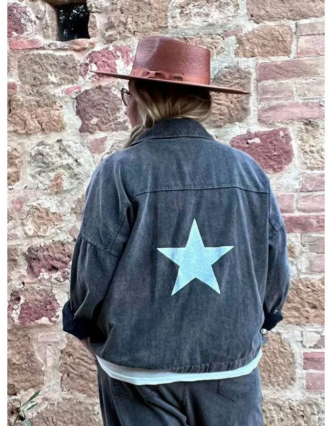 Stardust Denim Jacket Grey