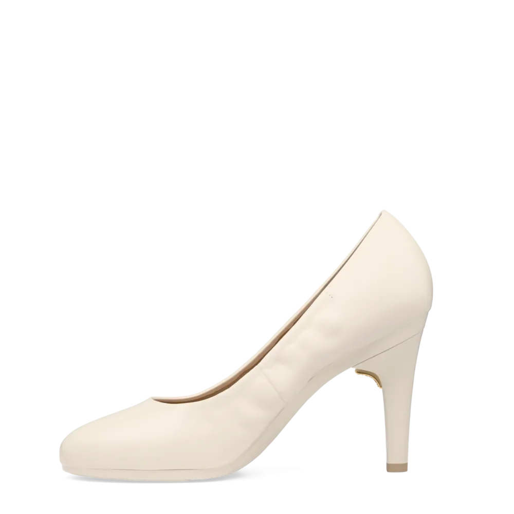The Ballet Pump - Ivory Leather 4 Stiletto