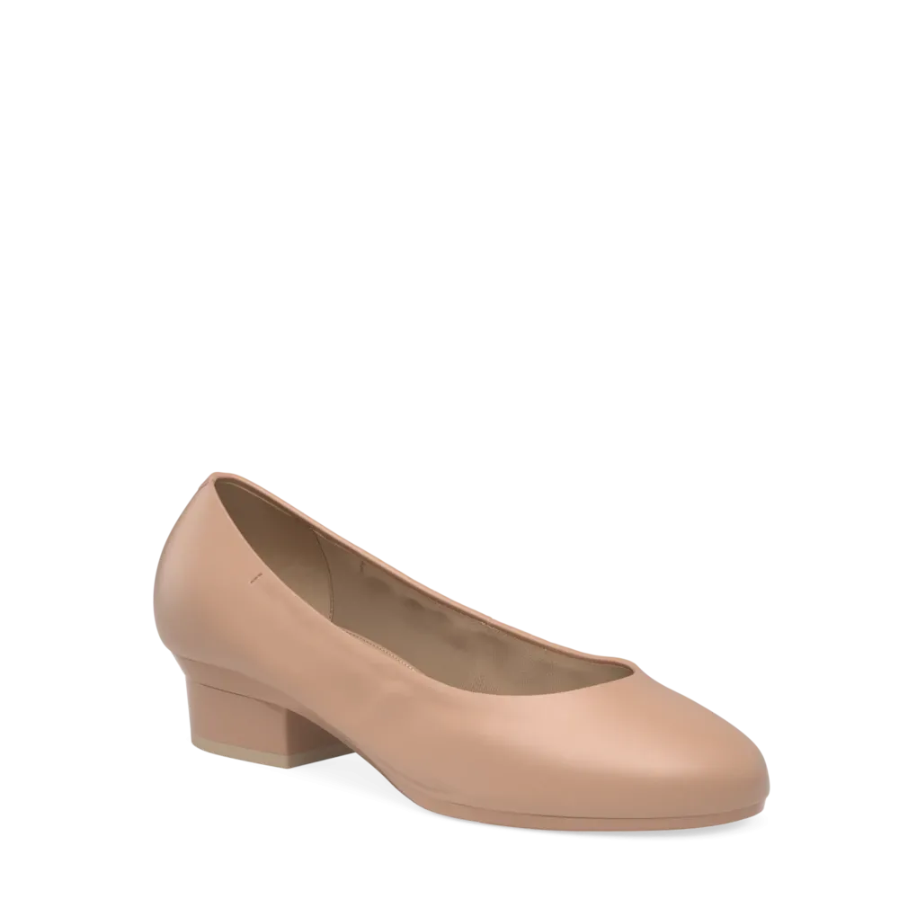 The Ballet Pump - Latte Stretch Leather Flat - FINAL SALE
