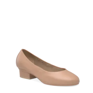 The Ballet Pump - Latte Stretch Leather Flat - FINAL SALE