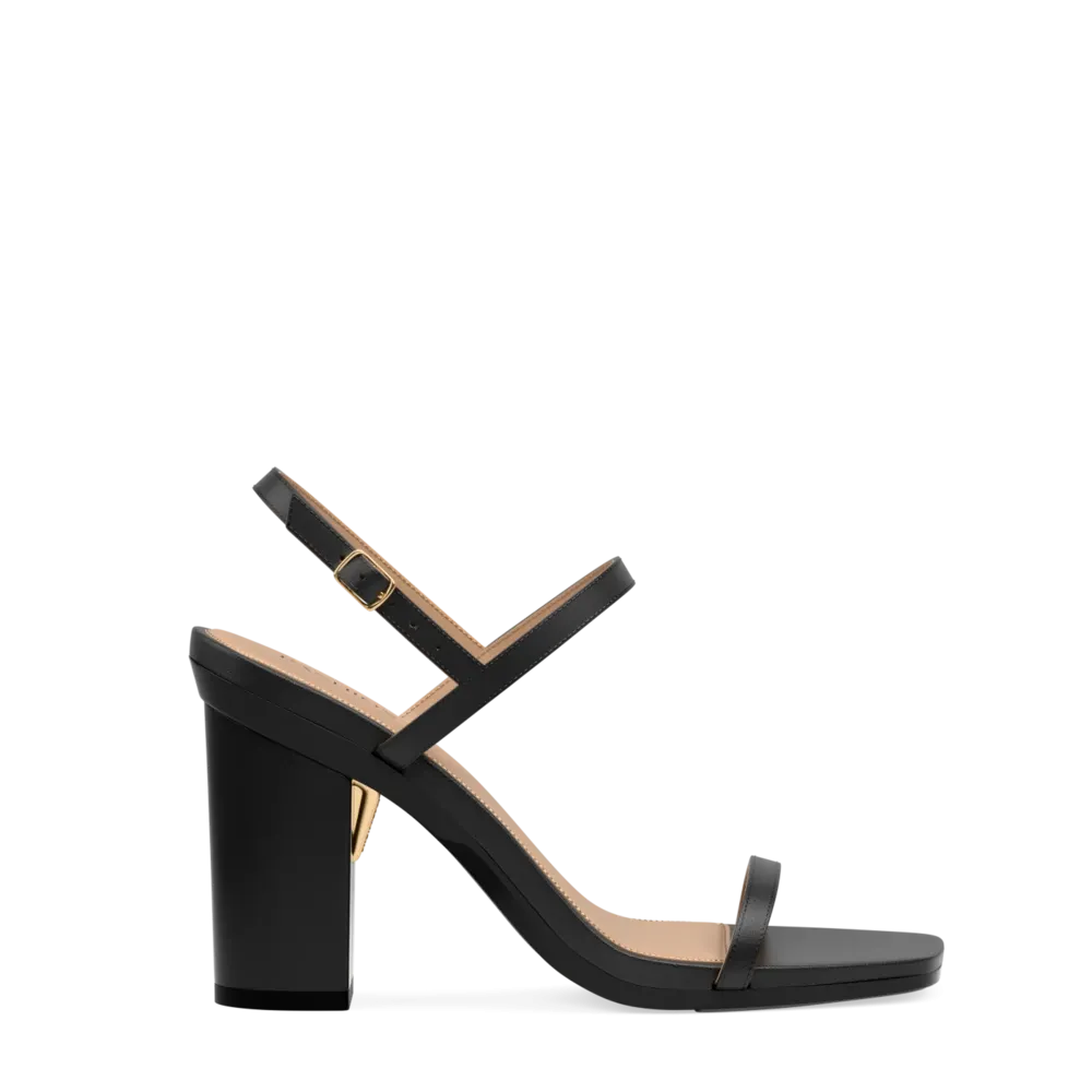 The Miranda - Coal Leather 4 Block