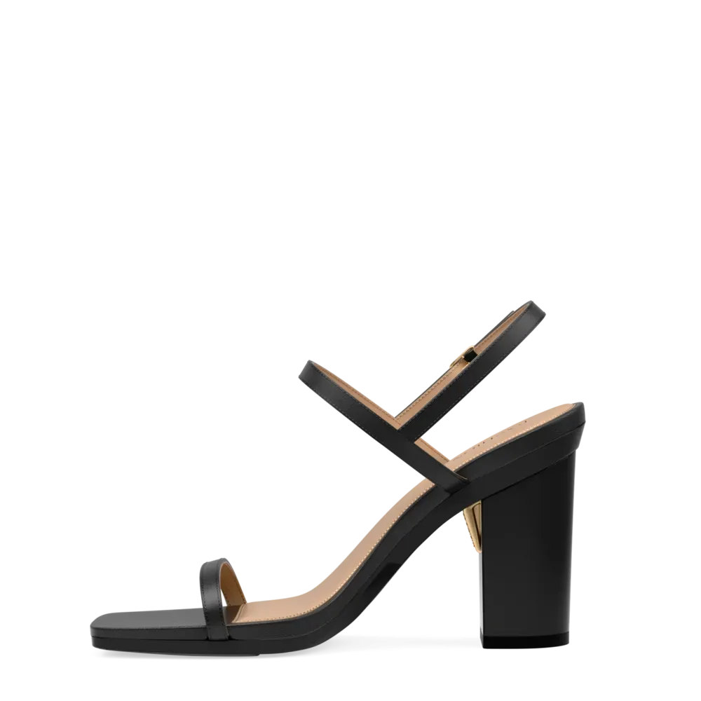 The Miranda - Coal Leather 4 Block