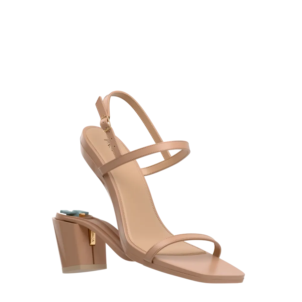 The Miranda - Latte Leather 3 Block
