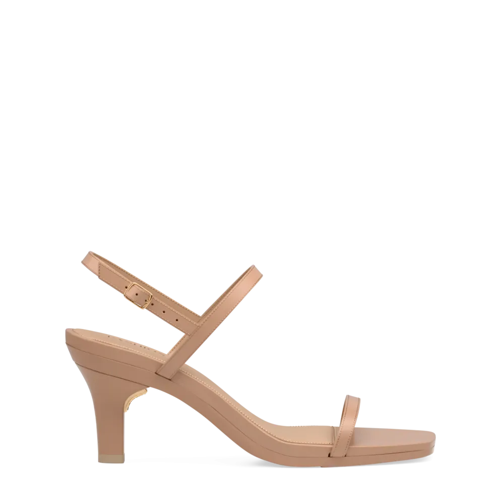 The Miranda - Latte Leather 3 Stiletto