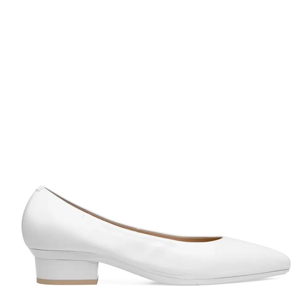 The Pump - White Leather
