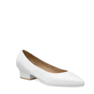 The Pump - White Leather