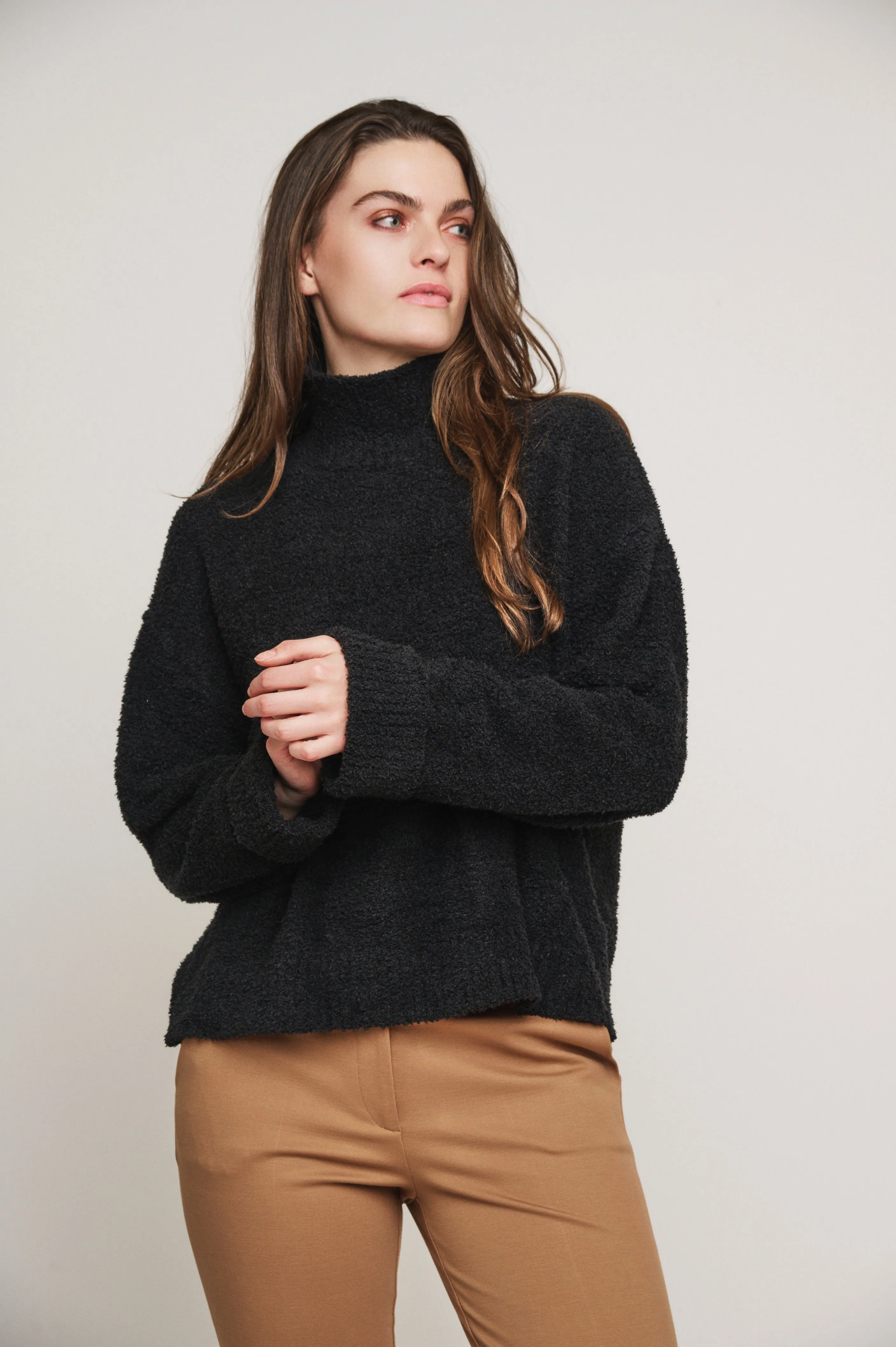 Trui karen mock neck black