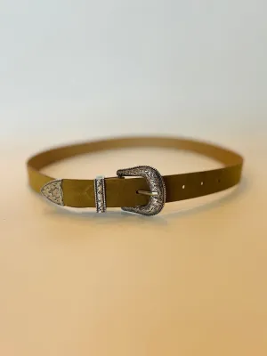 Western Buckle Belt - Tan