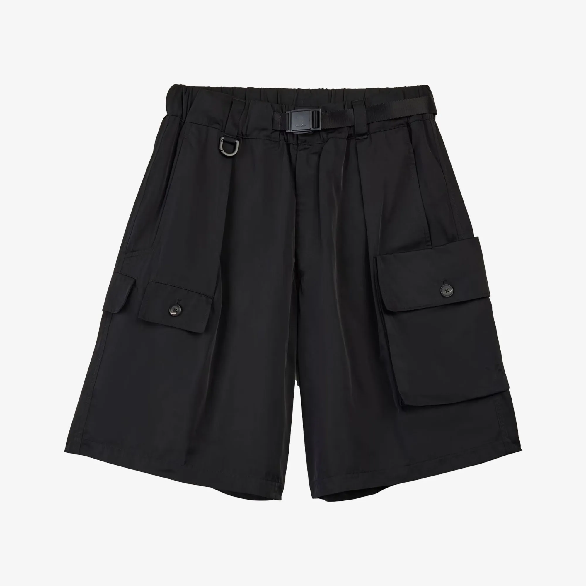 Y-3 | NYLON TWILL SHORTS { BLACK